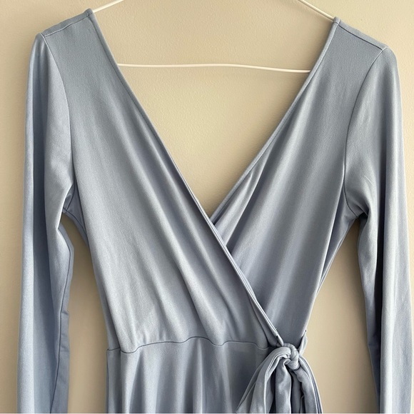 Forever 21 light blue long sleeve skater dress - Picture 2 of 5